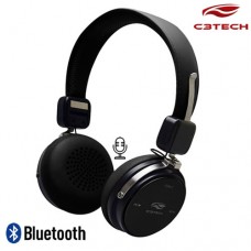 Headphone sem Fio Bluetooth/Aux Ajustável com Microfone PH-B600BK C3 Tech - Preto